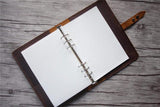 handmade brown leather notebook padfolio