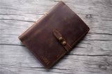 leather journal cover with initials