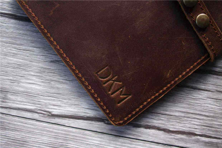 personalized leather drawing journal