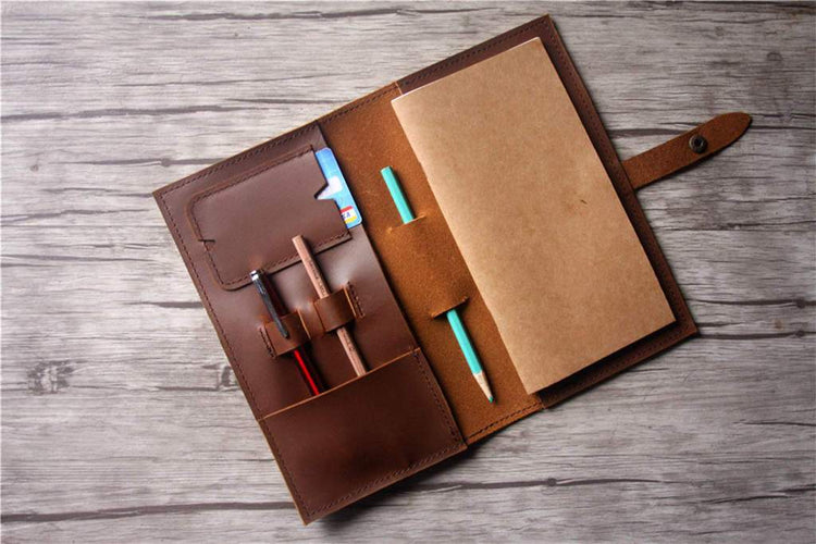 rustic leather traveler's notebook cover