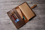 distressed leather traveler's notebook