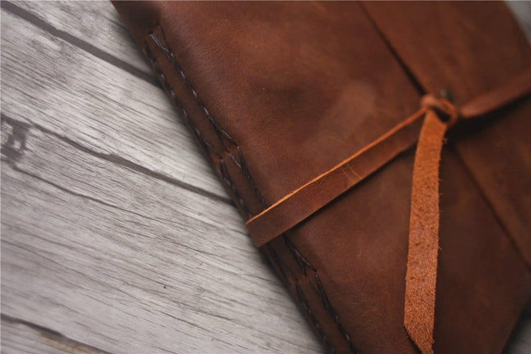 leather bound photo album memory book
