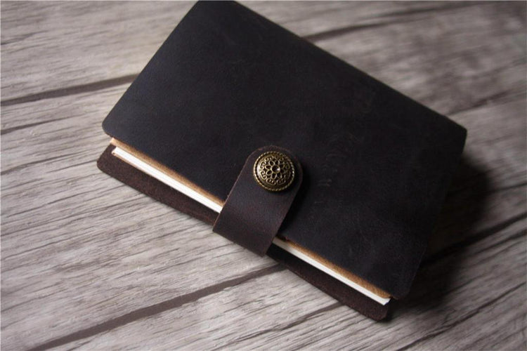 handmade travelers leather notebook