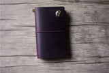 personalized purple leather travelers notebook journal