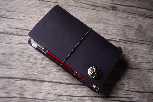 purple leather traveler's notebook