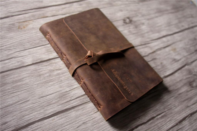 handmade leather bound birthday memory book