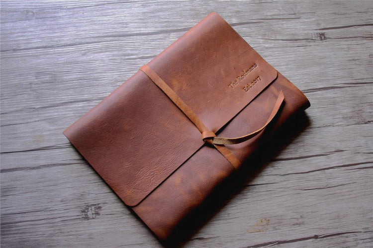 personalized leather grandmother memory books