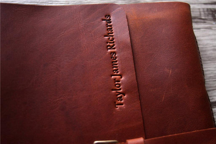 personalized leather retirement memory book album