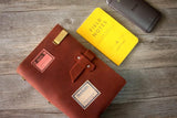 handmade leather travelers journal notebook