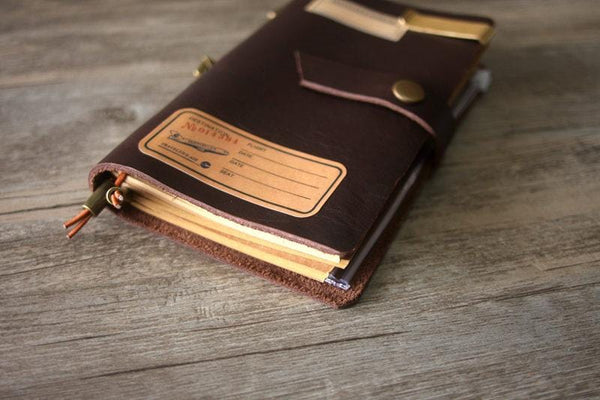 A5 Travelers Notebook Leather Organizer Portfolio Travel