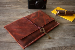 red leather kindle paperwhite sleeve cover