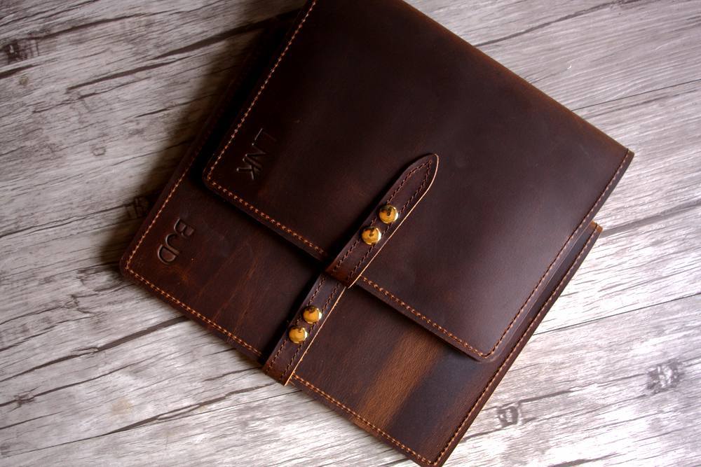 Rustic Dark Brown Leather A5 Leather Notebook Cover Refillable – LeatherNeo