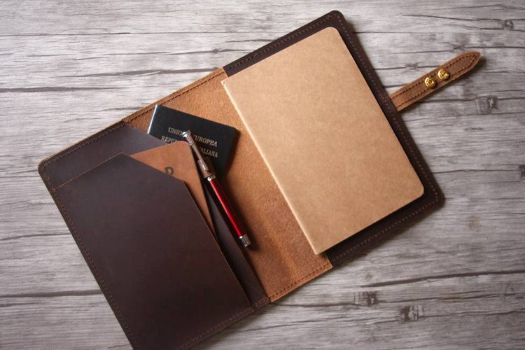 Custom A5 Leather Notebook Cover Refillable