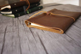 genuine leather refillable journal notebook