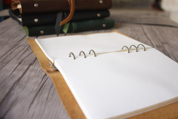 handmade blank paper refillable journal