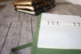 Lined Paper Green Refillable Leather Journal