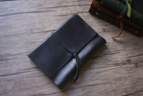 Refillable Black Leather Notebook Journal