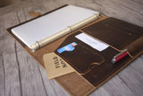 Ring Binder Refillable Leather Sketchbook