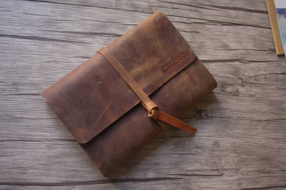 Handcrafted Large Leather Bound Sketchbook