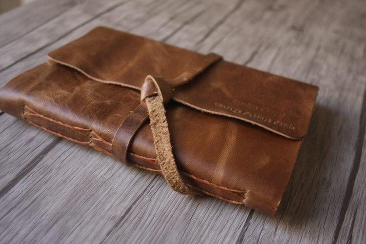 Vintage Engraved Leather Sketchbook