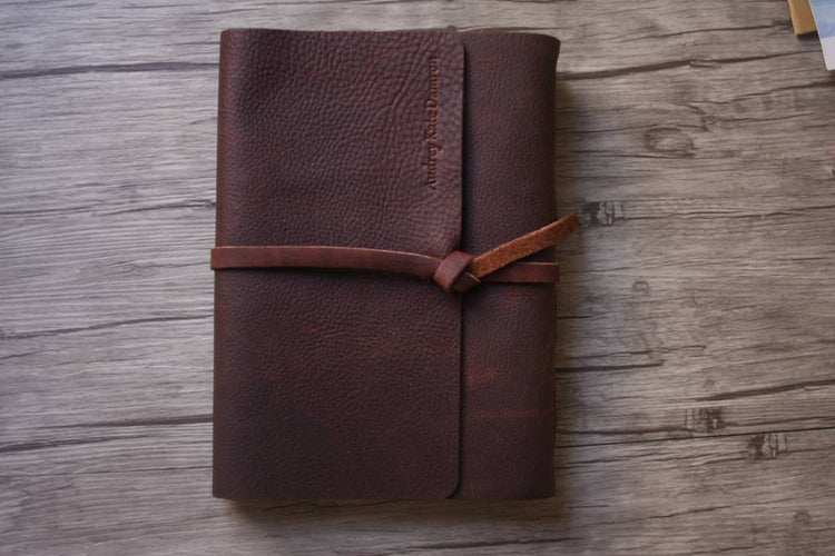 Personalized Large Leather Sketchbook Journal