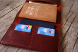 full grain leather passport case
