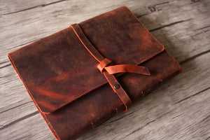 unique party guest book leather