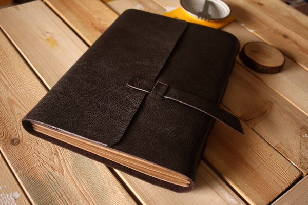 leather blank guest book