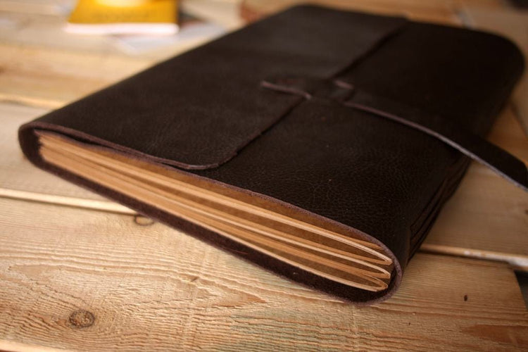 embossed leather guest book album