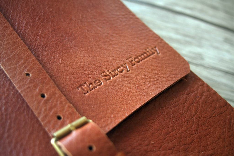 personalized leather cheap wedding guest book