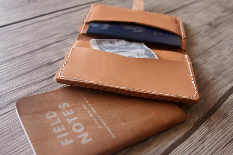 handmade personalized leather passport holder