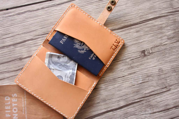 vegan leather passport holder