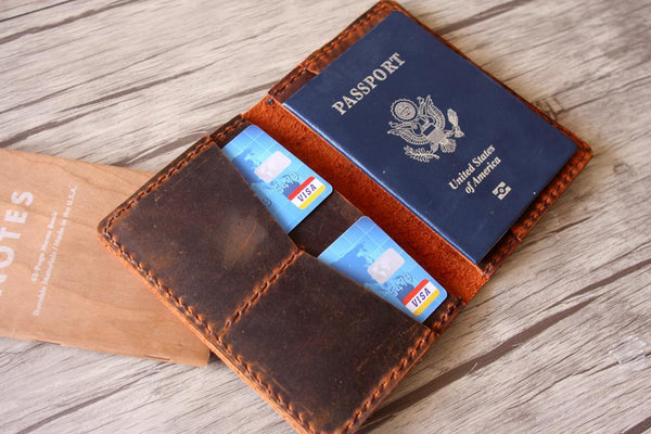 Buy Leather Passport Wallet Personalised Travel Online