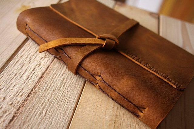 Custom Unlined Leather Sketchbook or Notebook, Golden Brown – Absolutely EVO