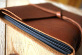 rustic leather bound album book