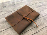 leather travel scrapbook album