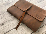 custom leather travel scrapbook album