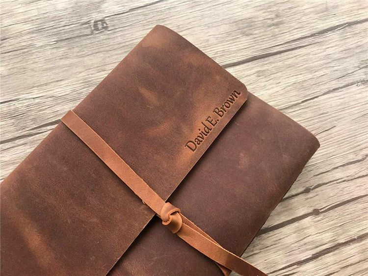 Album Photo Album de Scrapbooking Personnalisé en Cuir Fabriqué à la Main