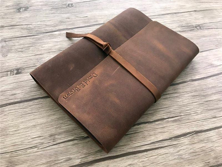 Album Photo Album de Scrapbooking Personnalisé en Cuir Fabriqué à la Main