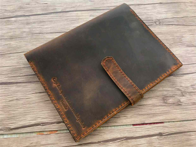 rustic leather folio