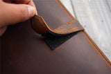 rustic leather surface sleeve case