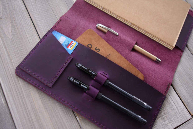 lined leather notebook