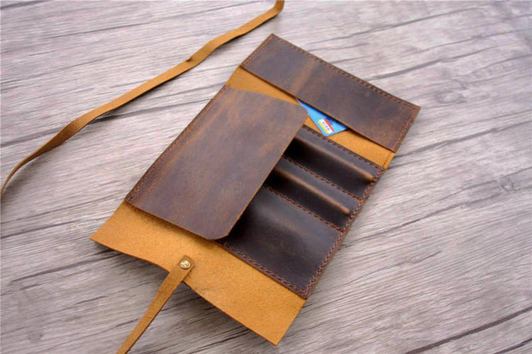leather pencil holder roll