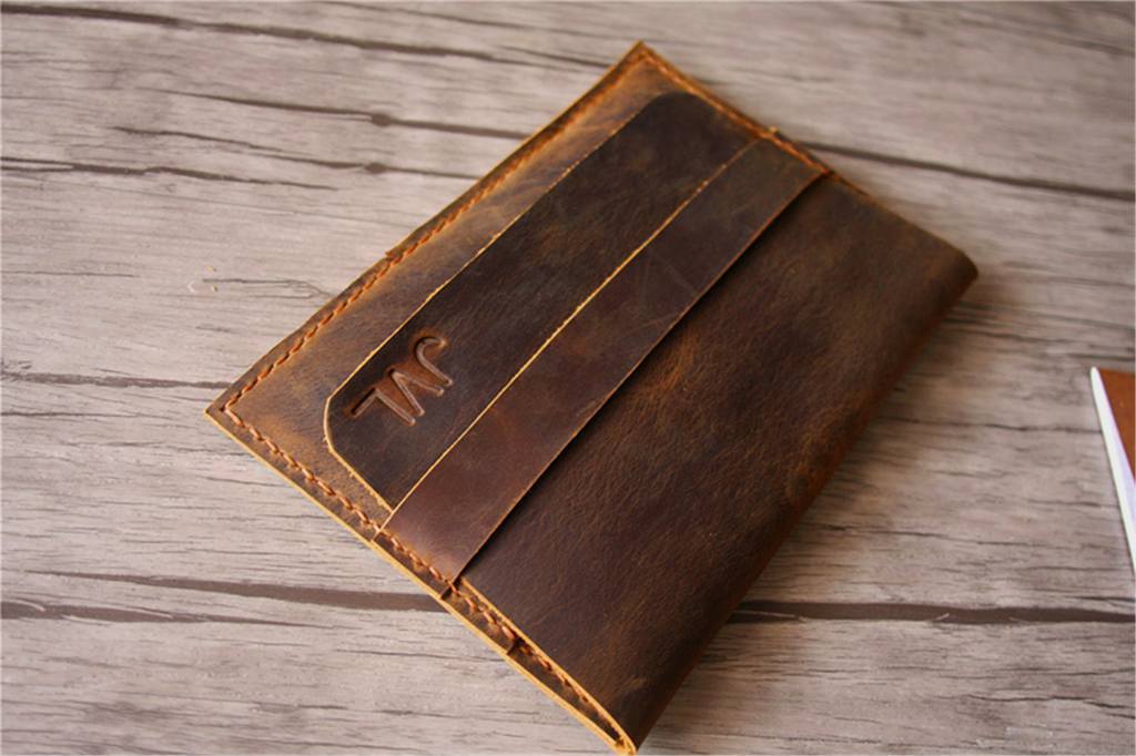 Handcrafted Brown Leather Kindle Oasis Cover Sleeve - LeatherNeo