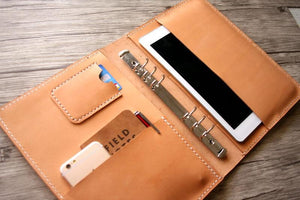 italian leather binder folio