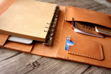 Engraved Vegan Executive Leather Portfolio