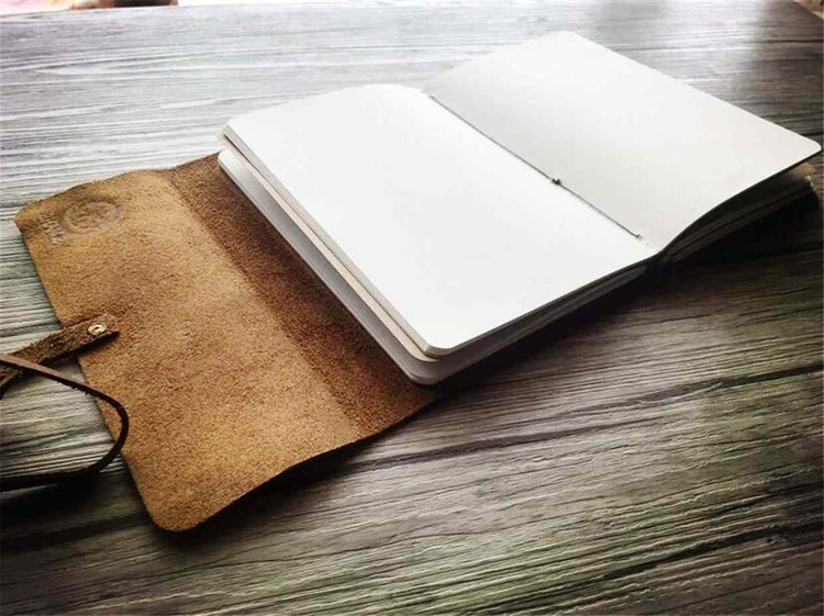 leather journal blank paper