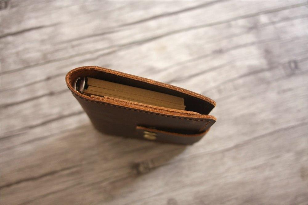 Easy-use Leather Small Refillable Notebook β LeatherNeo
