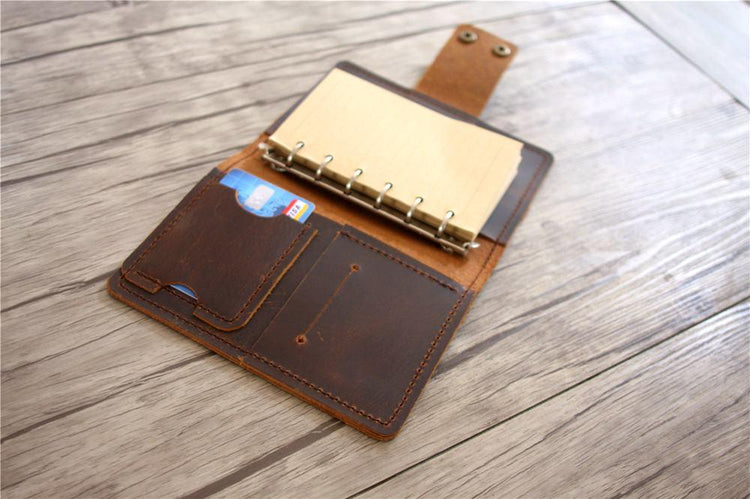 Brown Leather Small Refillable Notebook