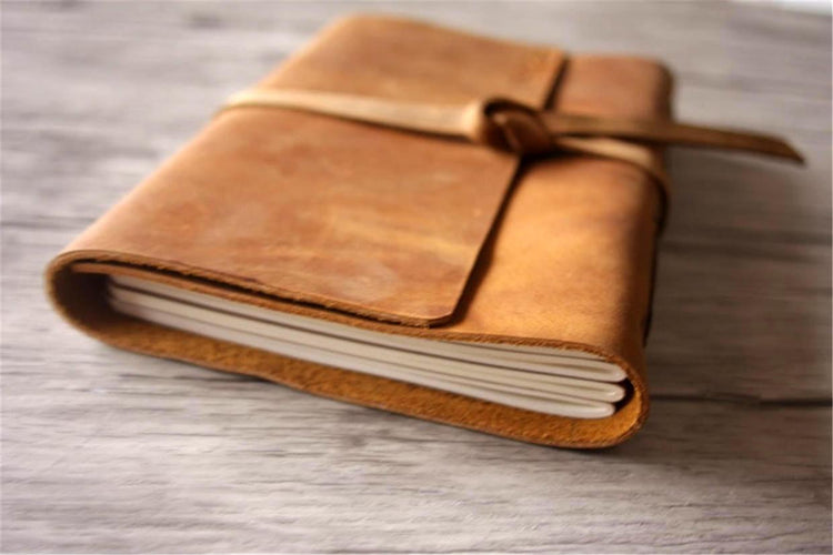 personalized A5 leather notebook
